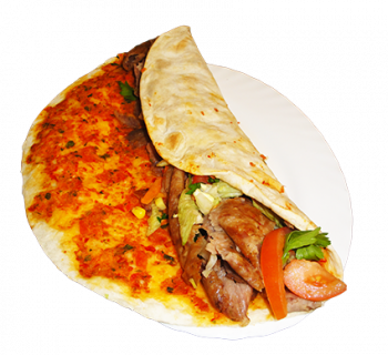 80. Türkische Pizza Lahmacun mit Salat & Soße