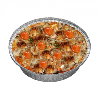 116. Überbackene Nudeln mit Döner Fleisch Tomaten-Sahnesauce & Käse überbacken