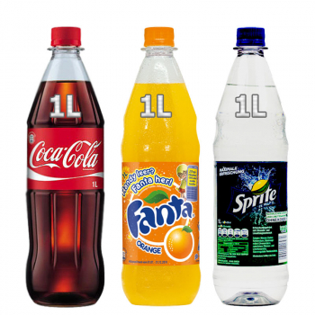 400. Coca Cola Fanta oder Sprite 1 Liter Flasche