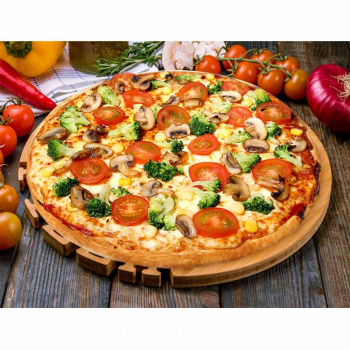 228. California Pilze, frischer Broccoli, saftige Tomaten, Mais