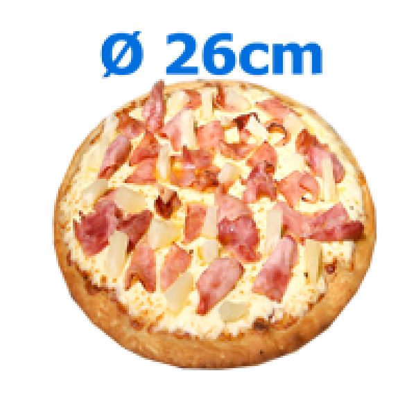 205. Hawaii Schinken & Ananas geriebener Pizzakäse.