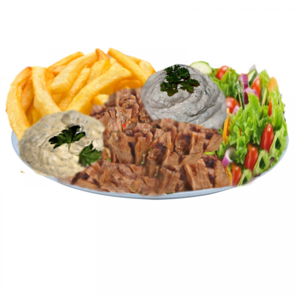 48 Gyros Teller mit Pommes & Salat