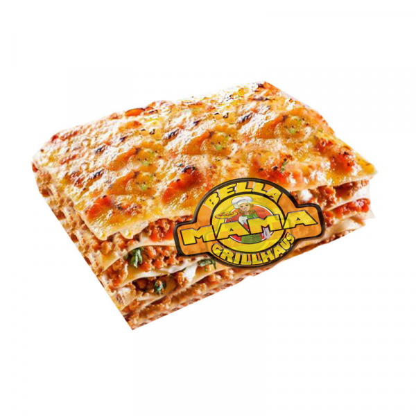 185. Lasagne al Chef mit Schinken, Ei, Erbsen, Pilze & Hackfleischsoße