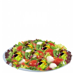 134. Salate Italiy frische Salatmischung mit Kirschtomaten, Mozzarella, Oliven, Paprika, Zwiebeln