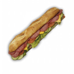 71. Baguette Spezial Salami mit Salat & Soße
