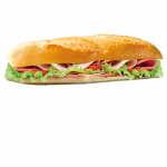 72. Baguette Spezial mit Schinken Salat & Soße