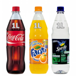 400. Coca Cola Fanta oder Sprite 1 Liter Flasche