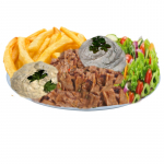 48 Gyros Teller mit Pommes & Salat