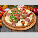218 Rucola Schinken, sonnengereifte Tomaten, Rucola, Parmesan-Käse