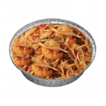 94. Spaghetti Marinara mit Meeresfrüchte, Knoblauch in Tomatensahnesauce